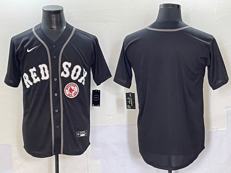 Men 2025 Boston Red Sox Blank Black Game Nike MLB Jersey style 7033